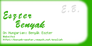 eszter benyak business card